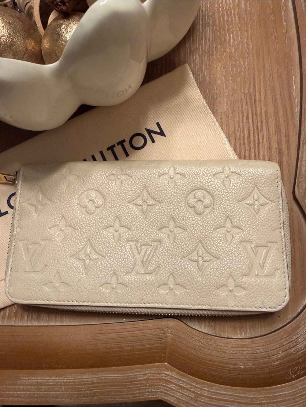 Louis Vuitton Empreinte Cream Wallet